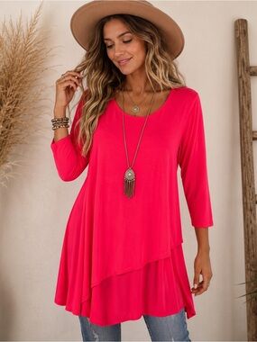 💖⚡ Astoria Born Electric Pink Tunic Top ⚡💖